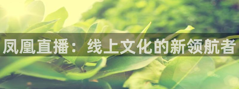 松鼠平台：凤凰直播：线上文化的新领航者